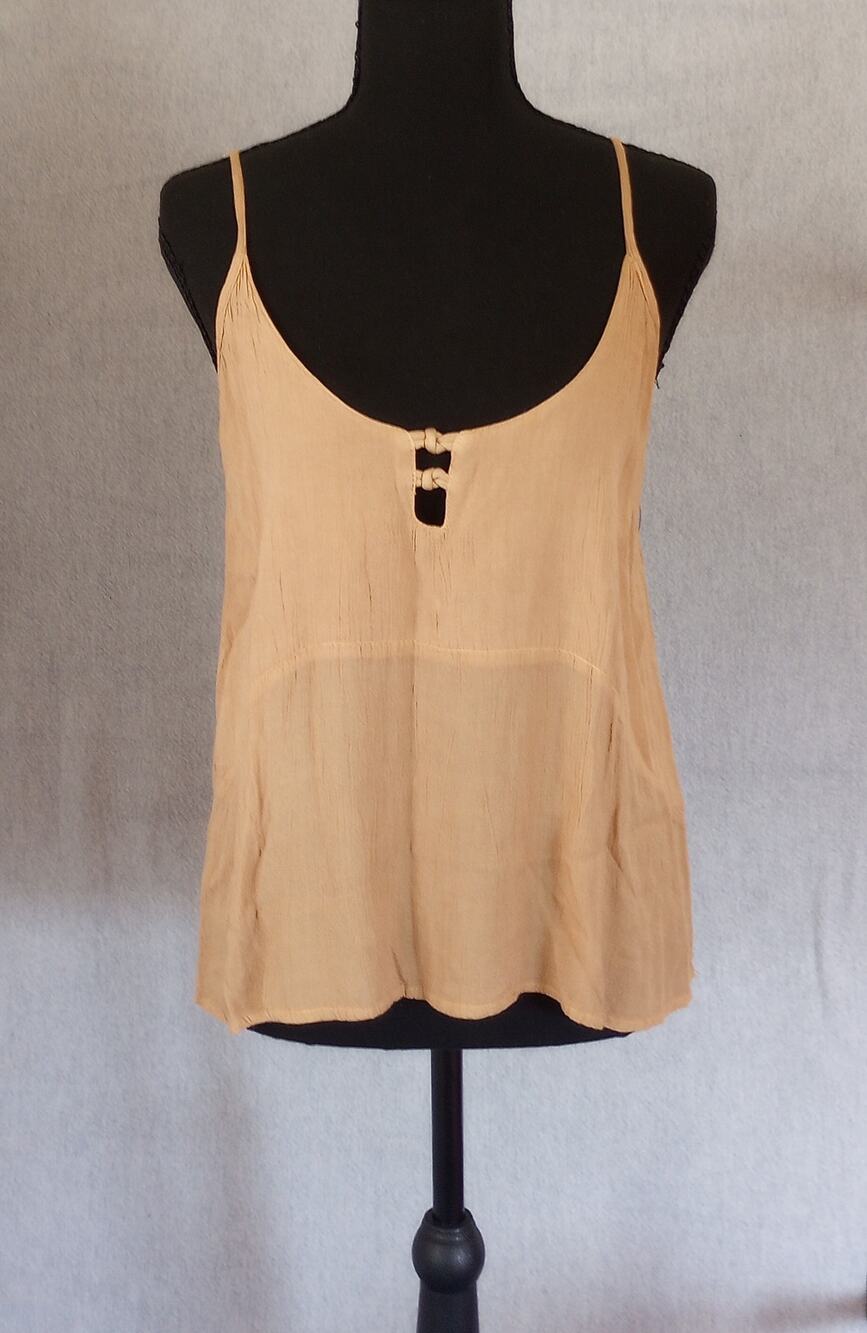 Raya Sun Tank Top Women’s Size S Tan 60% Cotton 40% Rayon NWT Beach Boho